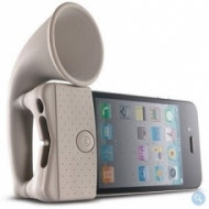 Zosilovač zvuku na iPhone 4 - Horn Stand Zosilovač zvuku na iPhone 4 - Horn Stand