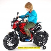 Elektrická terénna motorka Lion s plynovou rukoväťou a nožnou brzdou