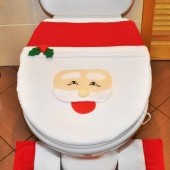 Vianočná dekorácia na toaletu