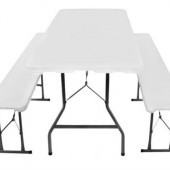 Rozkladací záhradný stôl + 2 lavice