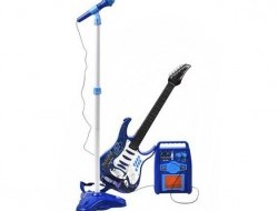 Detská elektrická gitara + mikrofón + zosilňovač