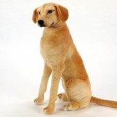 Plyšový sediaci pes Labrador, výška 83 cm