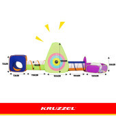 Detský stan s tunelmi 5 v 1 Kruzzel