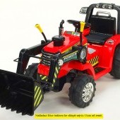 Elektrický traktor s ovládateľnou lyžicou