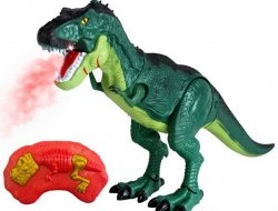 Dinosaurus na diaľkové ovládanie so zvukmi a dymom 45 cm