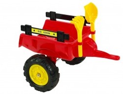 Vlek za traktor Trailer s lopatou a hrabľami, 2 kolesový, dĺžka 56cm