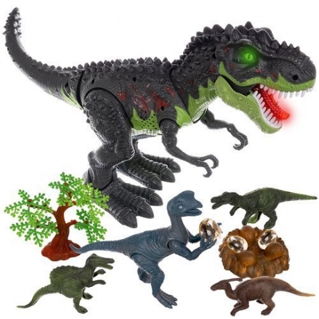 Interaktívny dinosaurus T-Rex + figúrky