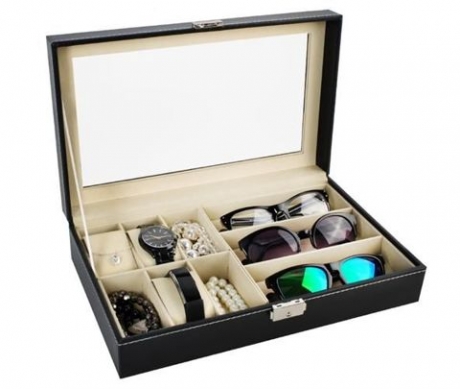 Organizér na okuliare a hodinky box na 9 ks