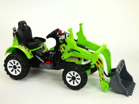 Elektrický traktor Kingdom s ovládateľnou nakladacou lyžicou