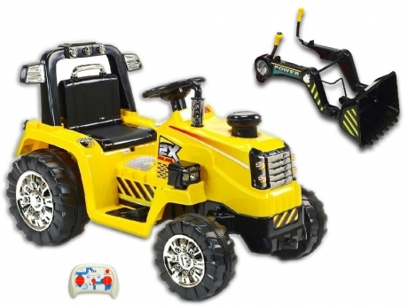 Elektrický traktor s diaľkovým ovládáním a ovládateľnou lyžicou